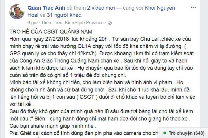 Đình chỉ CSGT rọi đèn pin, vung tay với người quay phim - Ảnh 3.