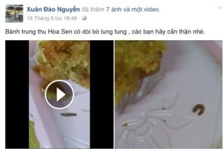 Đăng "bánh có dòi" lên Facebook, phải bồi thường 12 triệu đồng