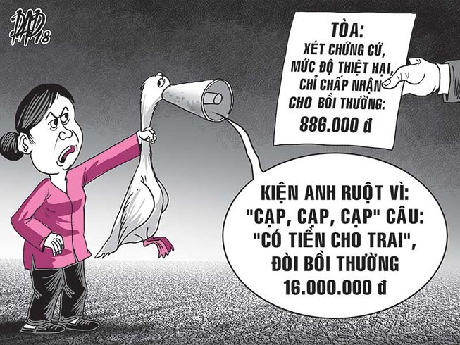 Em kiện anh vì bị nói "có tiền cho trai"