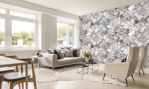 10 mẫu giấy d&aacute;n tường giả đ&aacute; 3D chinh phục mọi thị gi&aacute;c - Ảnh 2.
