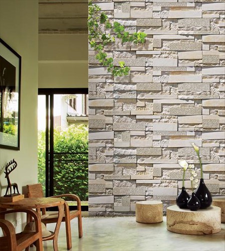 10 mẫu giấy d&aacute;n tường giả đ&aacute; 3D chinh phục mọi thị gi&aacute;c - Ảnh 4.
