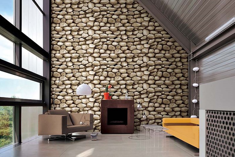10 mẫu giấy d&aacute;n tường giả đ&aacute; 3D chinh phục mọi thị gi&aacute;c - Ảnh 8.