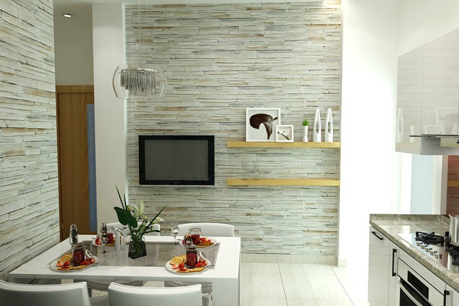 10 mẫu giấy dán tường giả đá 3D chinh phục mọi thị giác
