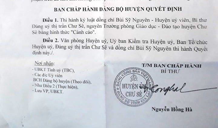 D&ugrave;ng c&ocirc;ng quỹ tiếp kh&aacute;ch v&ocirc; tội vạ, 1 huyện ủy vi&ecirc;n bị kỷ luật - Ảnh 1.
