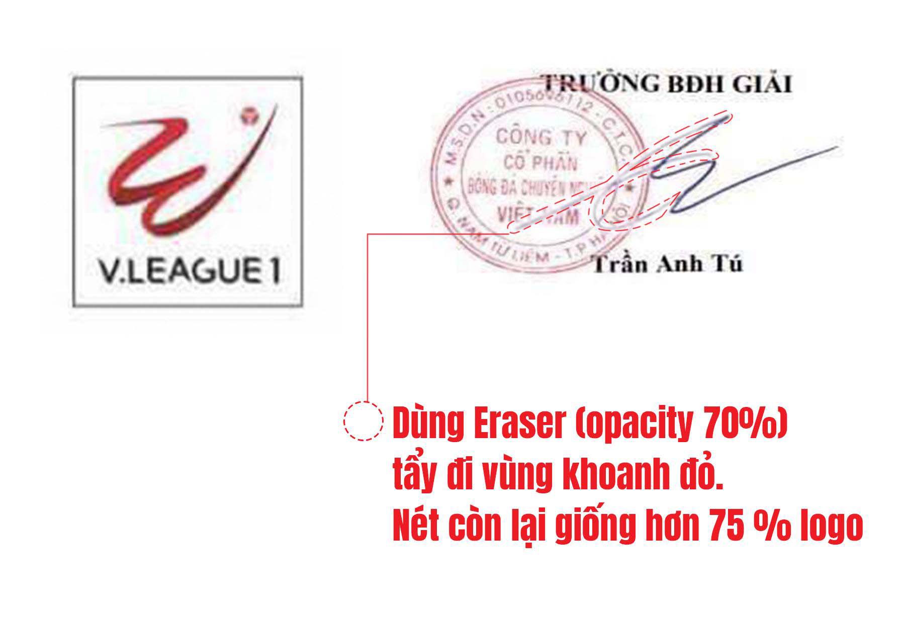 Giải mã logo V-League 2018 và chữ ký ông Tú
