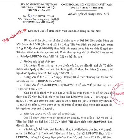 Từ vụ bầu Đức phản ứng: VFF đồng &yacute; đề cử bổ sung - Ảnh 1.