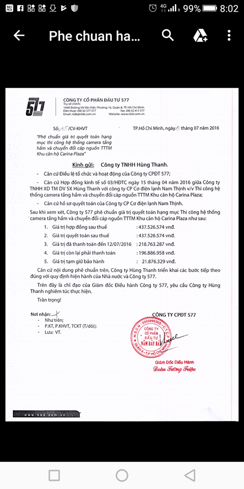 C&ocirc;ng ty H&ugrave;ng Thanh kh&ocirc;ng c&oacute; thực quyền tại dự &aacute;n chung cư Carina? - Ảnh 2.