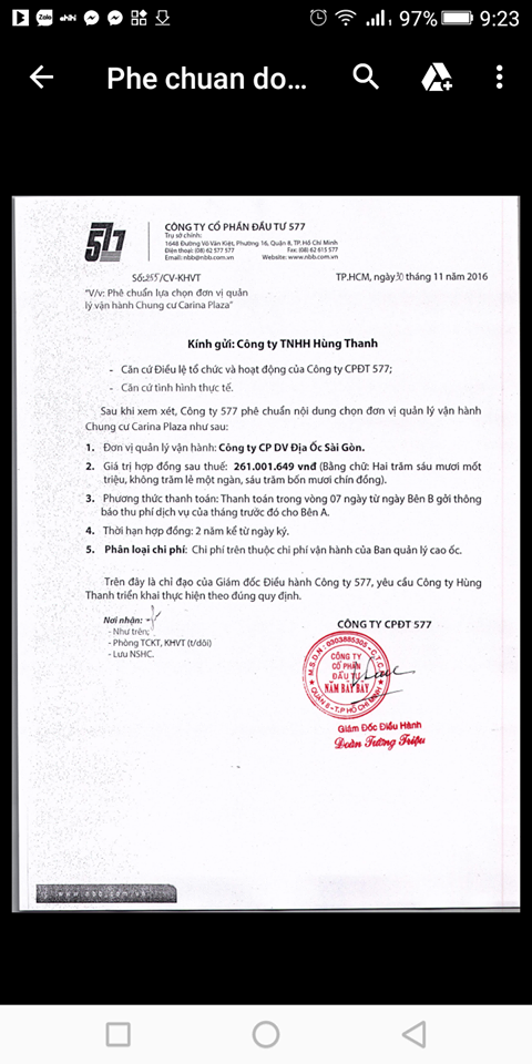 C&ocirc;ng ty H&ugrave;ng Thanh kh&ocirc;ng c&oacute; thực quyền tại dự &aacute;n chung cư Carina? - Ảnh 1.
