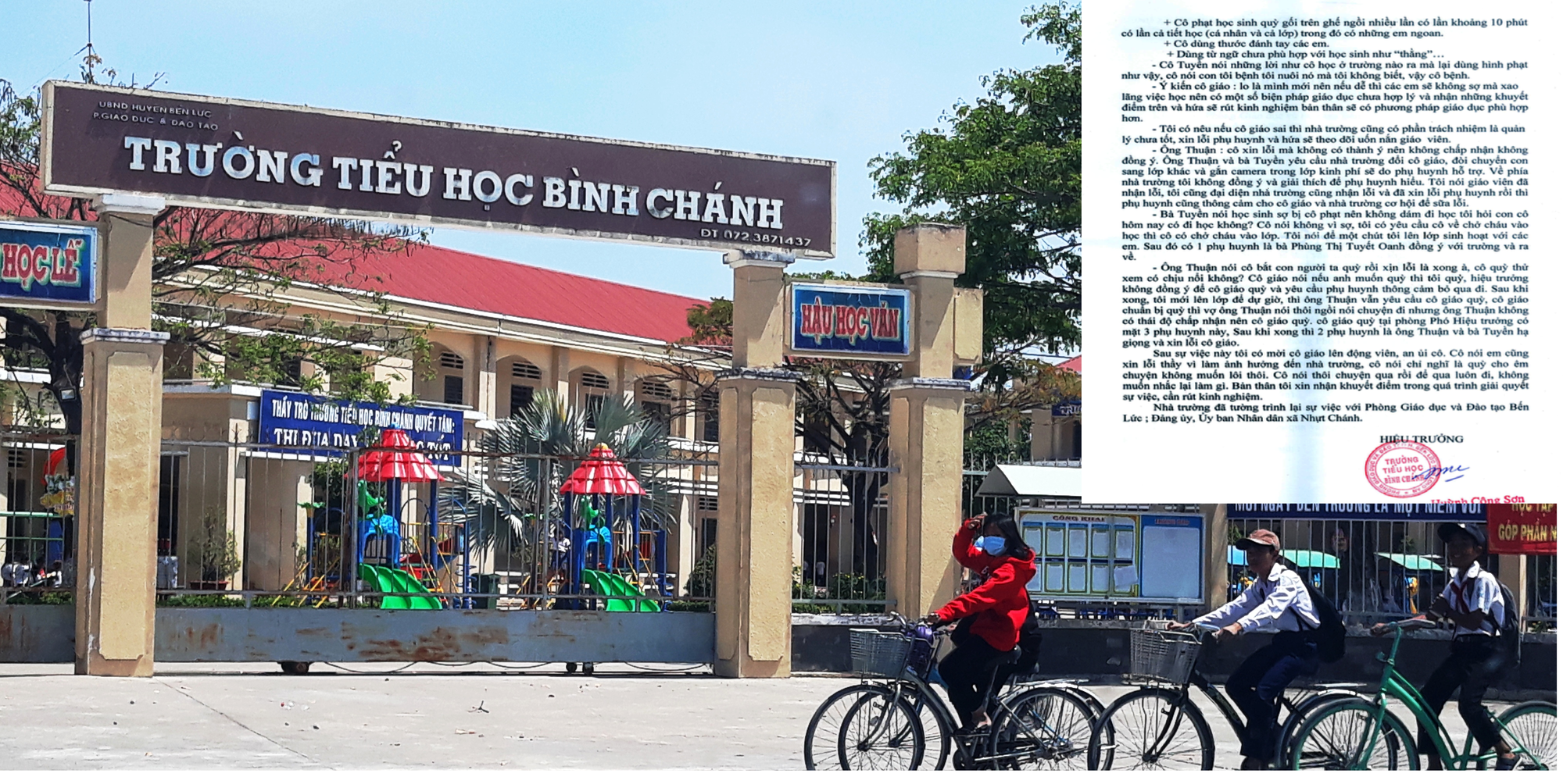 Hiệu trưởng nhận khuyết điểm vụ c&ocirc; gi&aacute;o bị quỳ - Ảnh 1.