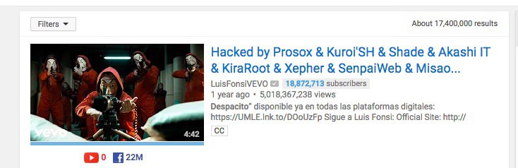 Ca kh&uacute;c 5 tỷ view Despacito bị hack v&agrave; x&oacute;a khỏi YouTube - Ảnh 2.