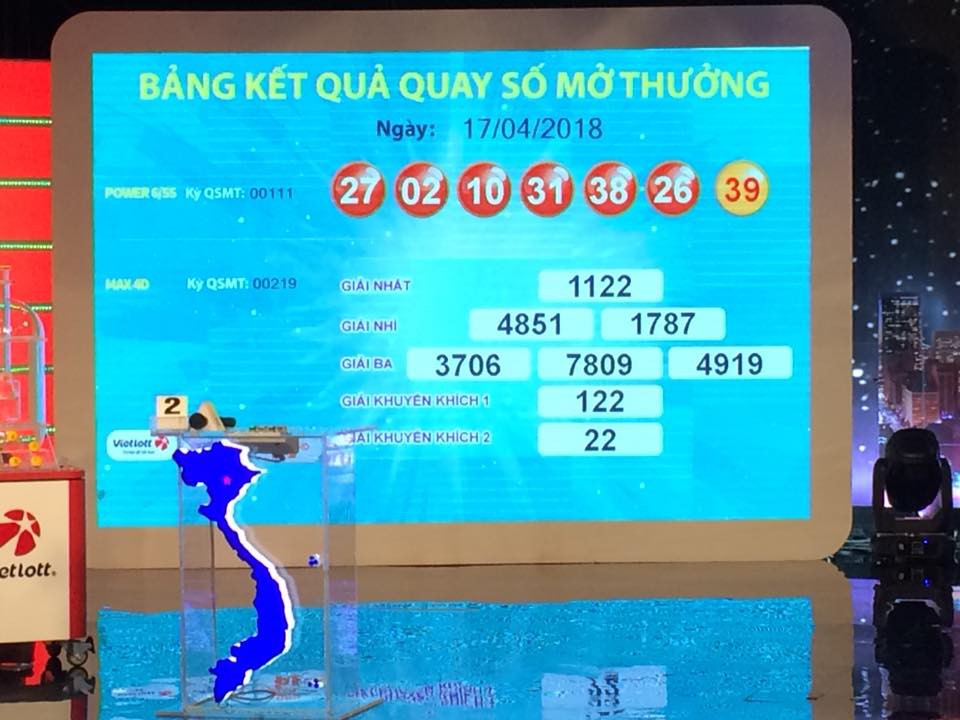 Vé số Vietlott trúng gần 70 tỉ đồng bán ở Đồng Nai