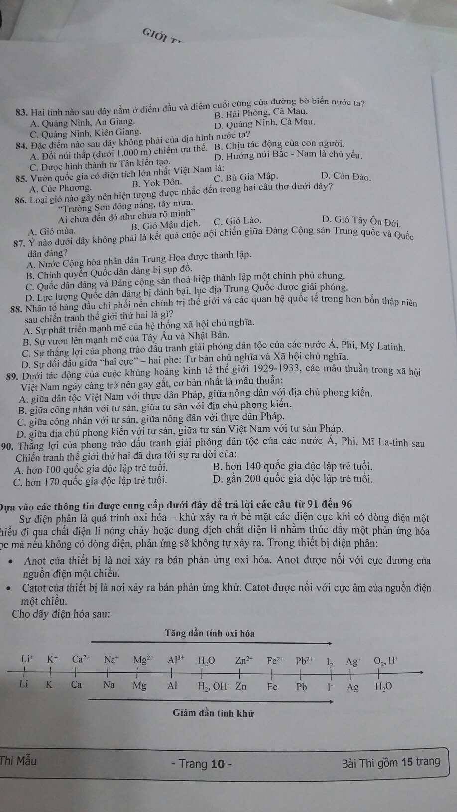 ĐHQG TP HCM công bố đề thi mẫu kỳ thi đánh giá năng lực - Ảnh 10.