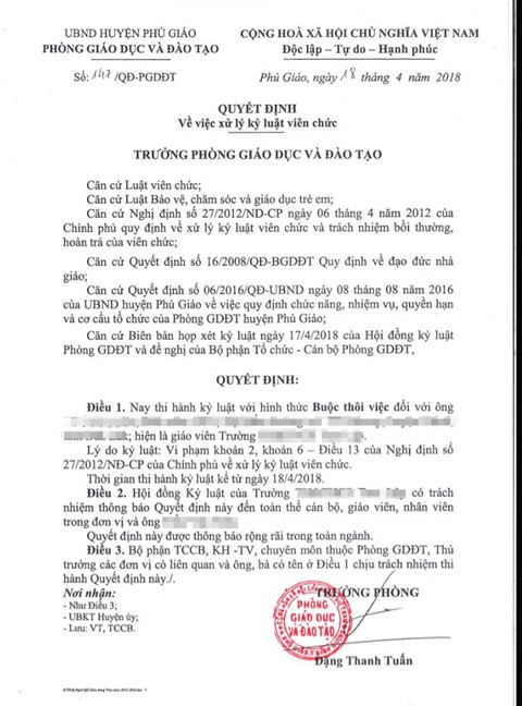 Sa thải thầy giáo bị tố sàm sỡ nhiều nữ sinh - Ảnh 1.