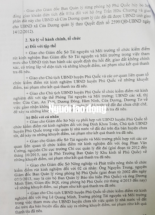 Nh&igrave;n lại những sai phạm của chủ tịch, ph&oacute; chủ tịch huyện Ph&uacute; Quốc - Ảnh 6.