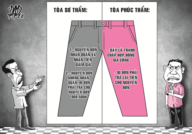 Tòa đau đầu vì 2 người đàn ông tranh chấp… 3 cái quần