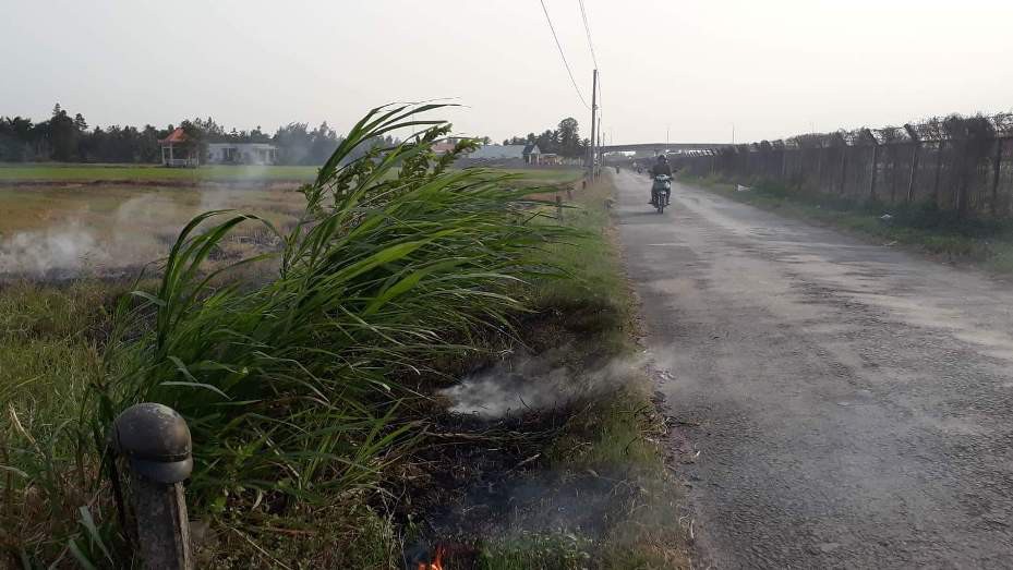 N&ocirc;ng d&acirc;n đốt đồng, kh&oacute;i bay m&ugrave; mịt cao tốc - Ảnh 1.