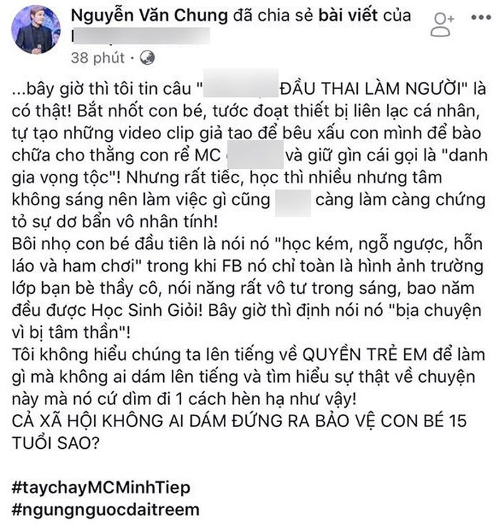 Vụ MC Minh Tiệp bị tố bạo h&agrave;nh trẻ em: Sao Việt bức x&uacute;c - Ảnh 5.
