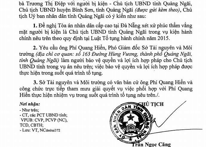 Chủ tịch tỉnh Quảng Ngãi bị kiện ra tòa 5 lần trong 1 tháng - Ảnh 2.