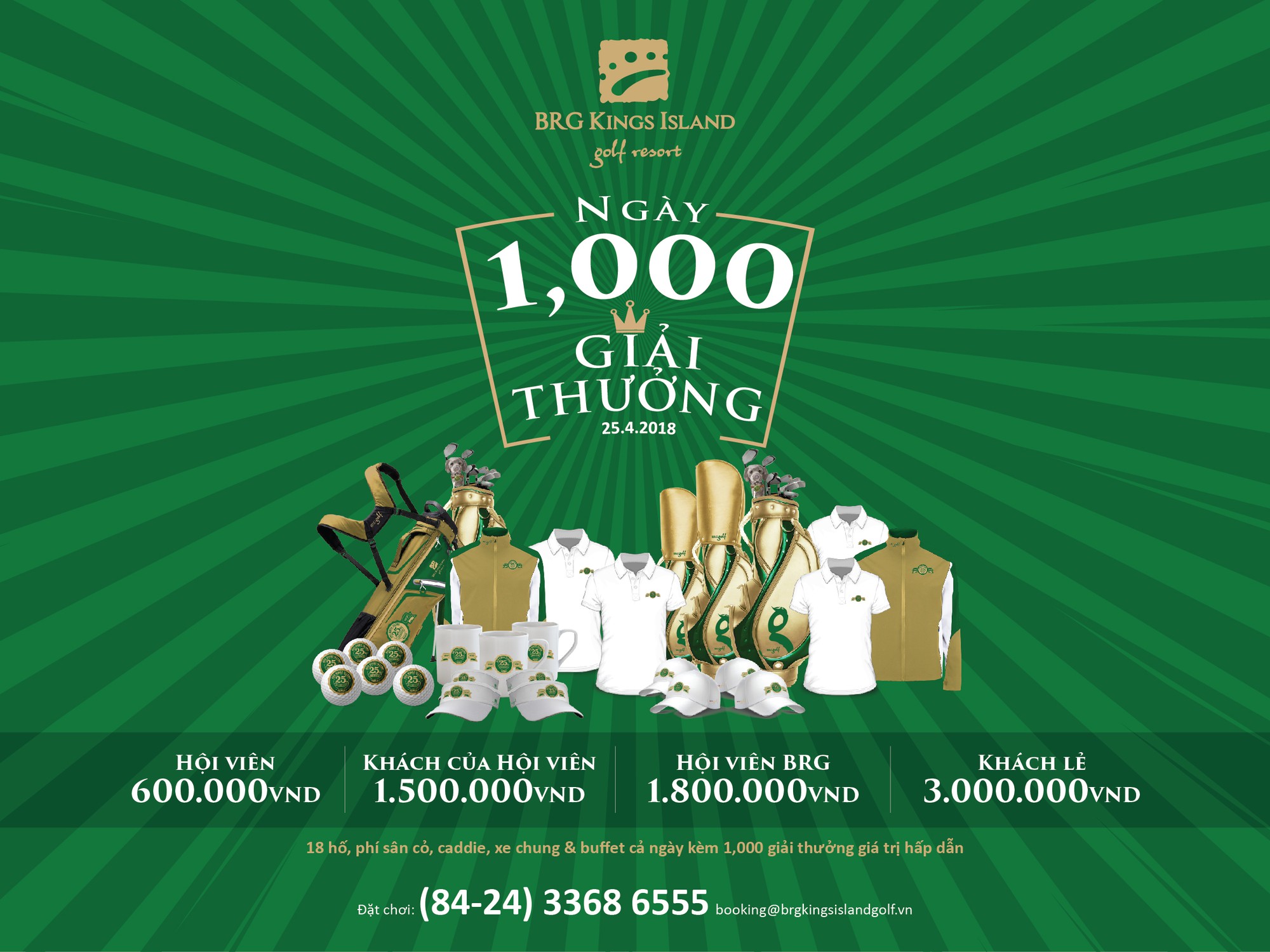 1.000 giải thưởng ngày BRG Kings Island Golf Resort tròn 25 tuổi - Ảnh 1.