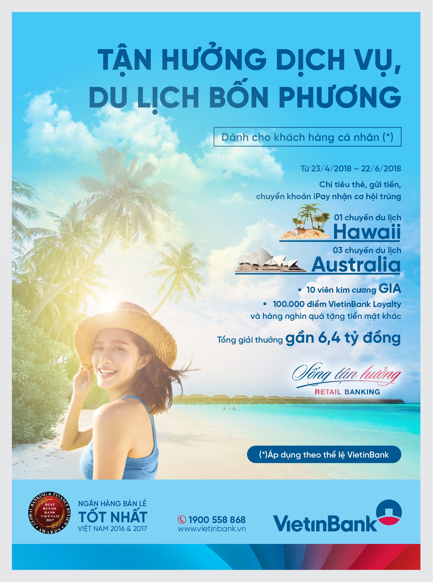 H&egrave; rực rỡ với giải thưởng du lịch Hawaii đẳng cấp từ VietinBank - Ảnh 1.
