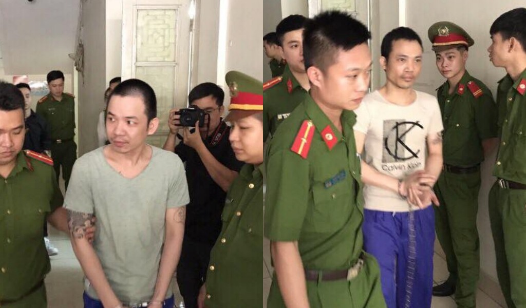 2 tử tù bỏ trốn khỏi phòng biệt giam bị còng tay, chân tới tòa