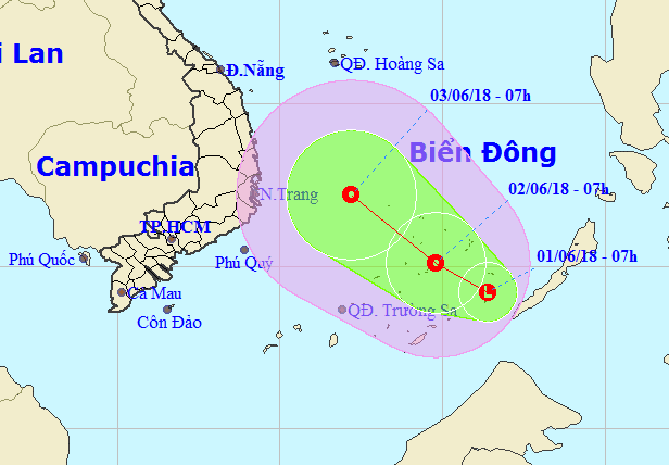 Xuất hiện v&ugrave;ng &aacute;p thấp tr&ecirc;n biển Đ&ocirc;ng - Ảnh 1.