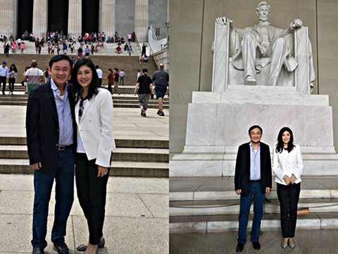 Rộ ảnh anh em bà Yingluck ở Mỹ