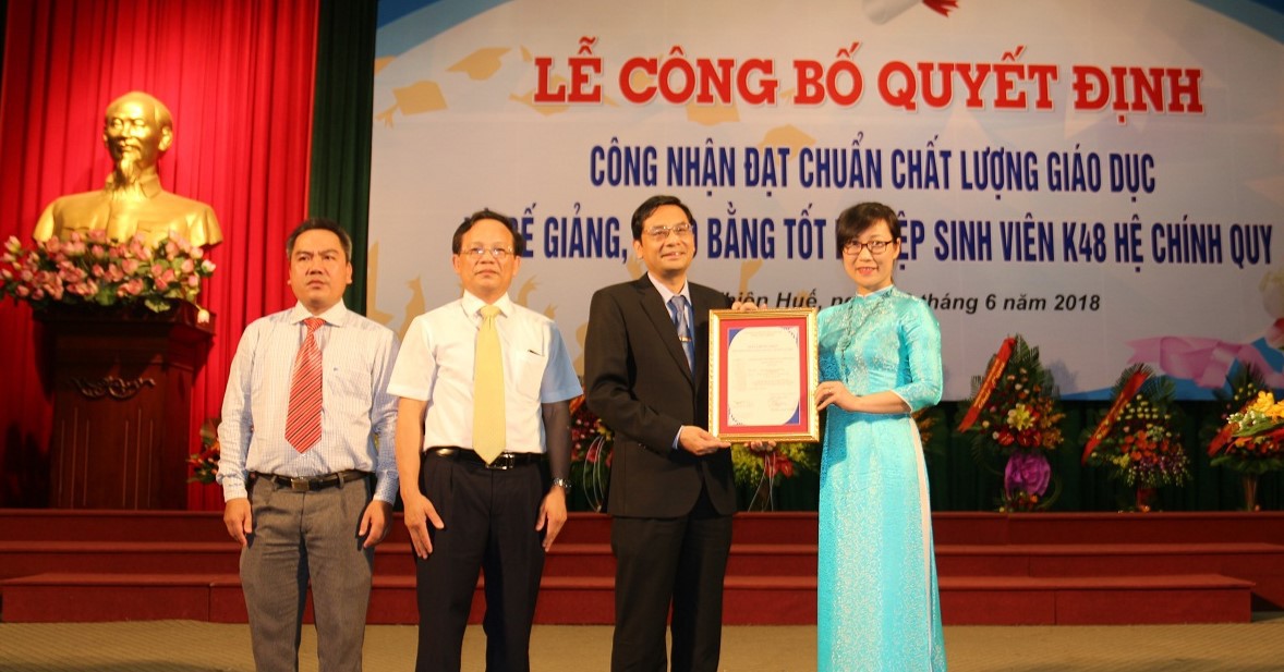 Trường ĐH Kinh tế Huế đạt chuẩn chất lượng giáo dục