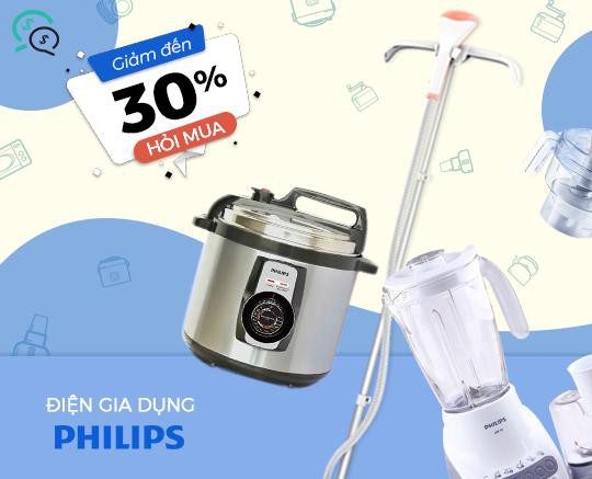 Điện gia dụng Philips giảm đến 30% trên Hago.me