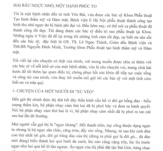 Nữ bệnh nh&acirc;n &ldquo;ngực khủng&rdquo; d&iacute; dỏm kể lại sự phiền to&aacute;i trước khi &ldquo;xủ v&eacute;o&rdquo; - Ảnh 1.
