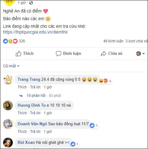 Lộ điểm thi THPT quốc gia tỉnh Nghệ An? - Ảnh 2.