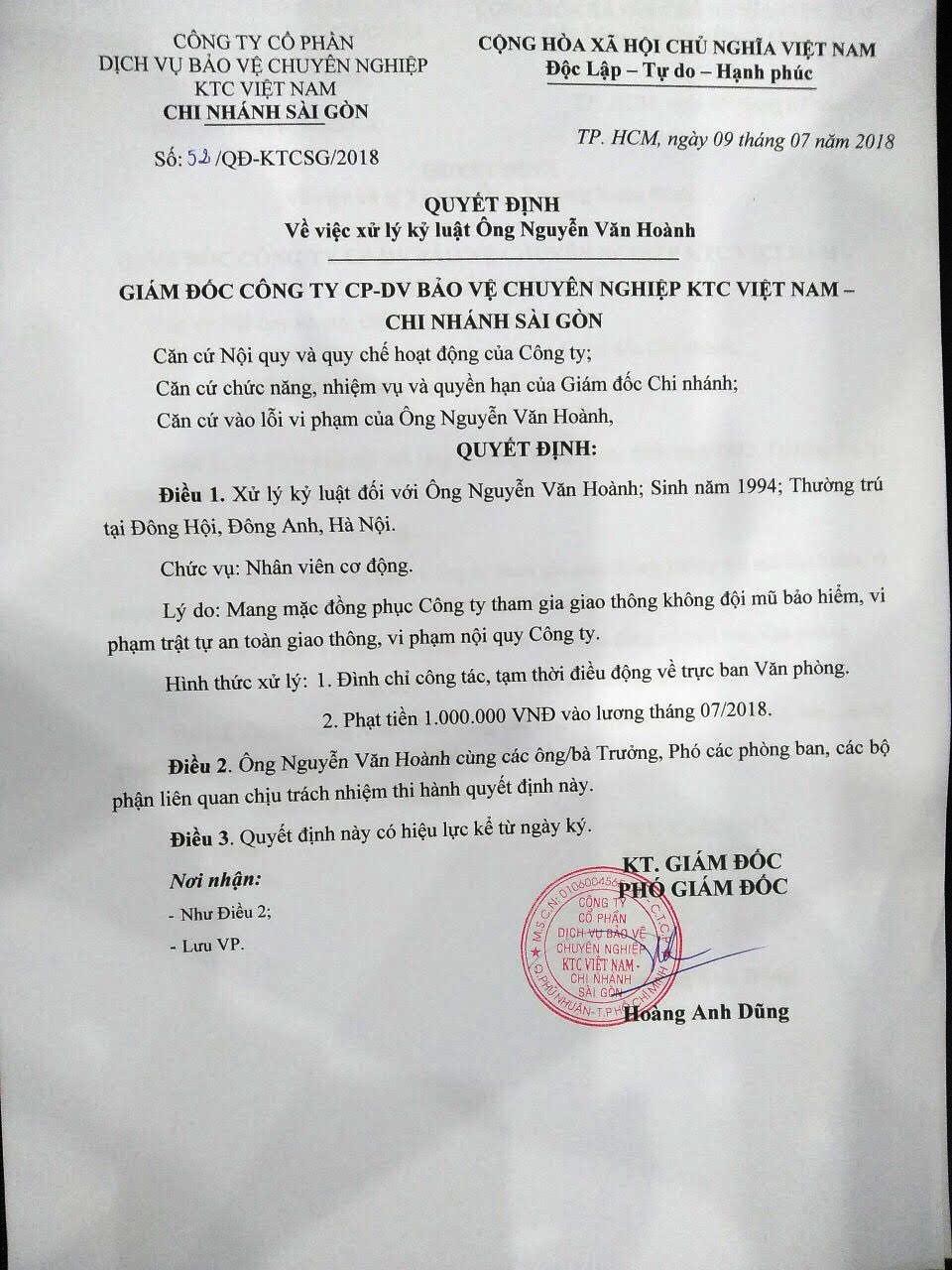 Vụ bảo vệ giắt s&uacute;ng, ngh&ecirc;nh ngang: Chỉ phạt tiền v&agrave; điều chuyển! - Ảnh 3.