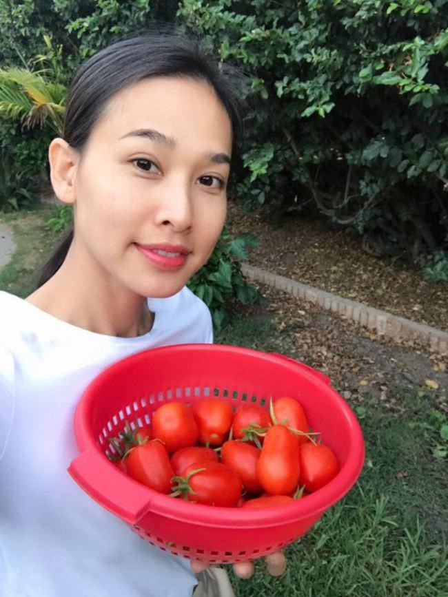 Hoa hậu Dương Mỹ Linh khoe vườn hoa hồng v&agrave; c&acirc;y ăn quả ở Mỹ - Ảnh 9.