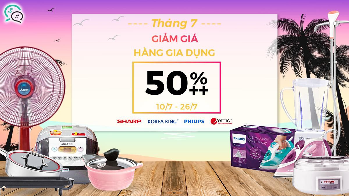 100% hài lòng cùng đại hội anh tài hàng gia dụng giảm từ 50% trở lên - Ảnh 1.