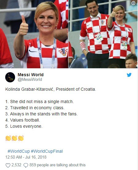 Nữ tổng thống Croatia đốn tim hàng triệu fan trên thế giới - Ảnh 6.