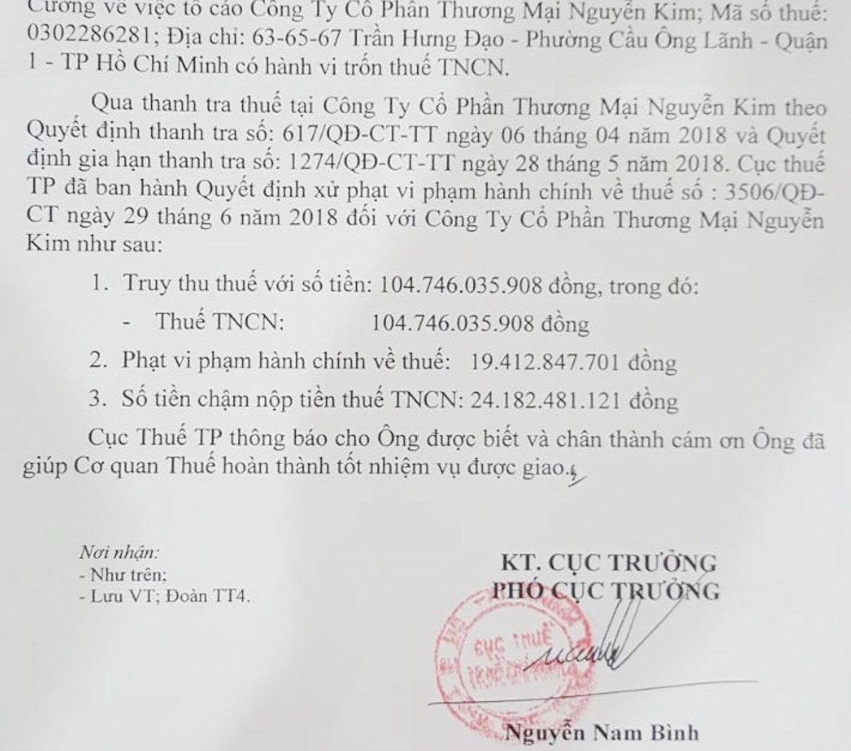 Điện m&aacute;y Nguyễn Kim bị phạt v&agrave; truy thu gần 150 tỉ đồng - Ảnh 1.