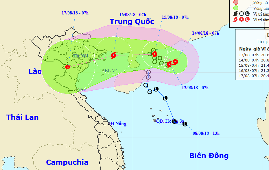 &Aacute;p thấp nhiệt đới mạnh th&agrave;nh b&atilde;o số 4, đổi hướng đe dọa miền Bắc - Ảnh 1.