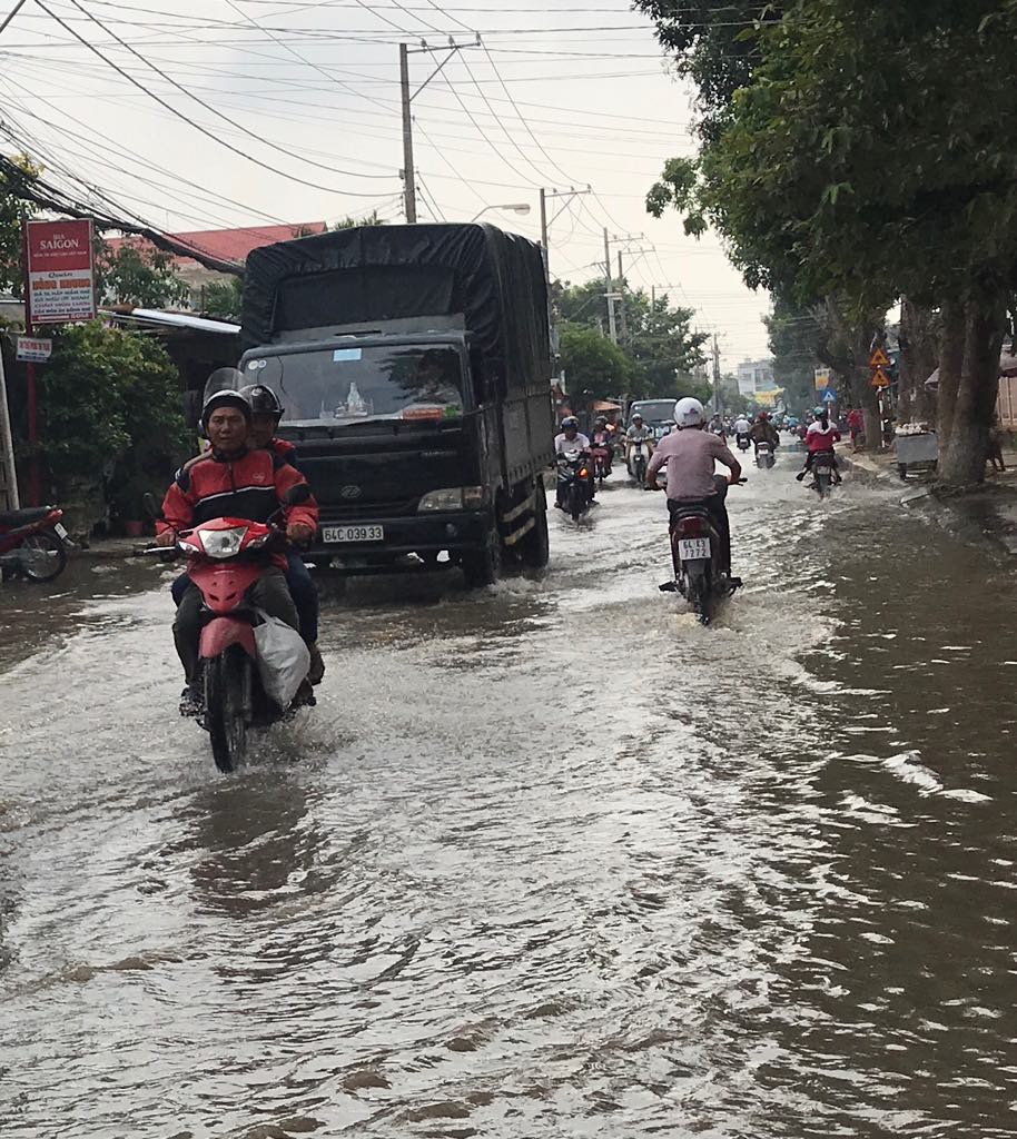 Triều cường làm ngập trong nội ô nhiều tỉnh, thành miền Tây - Ảnh 3.