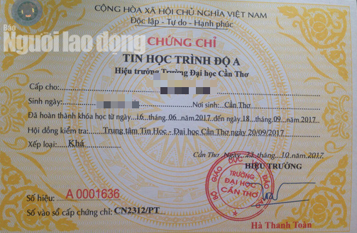 Triệt phá băng nhóm làm giả giấy báo triệu tập thí sinh trúng tuyển đại học