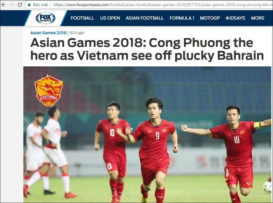 Truyền thông nước ngoài ca ngợi Olympic Việt Nam