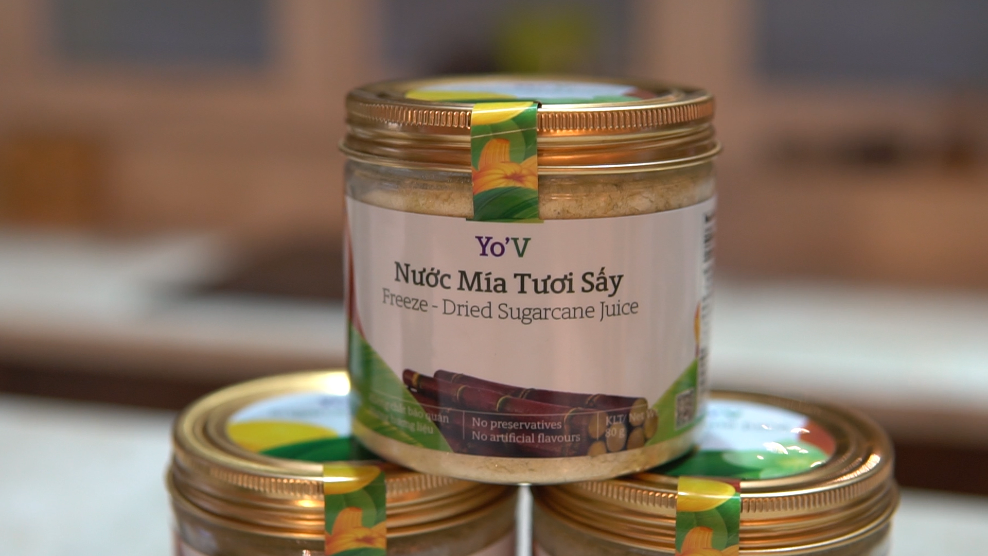 Độc đáo nước mía sấy khô
