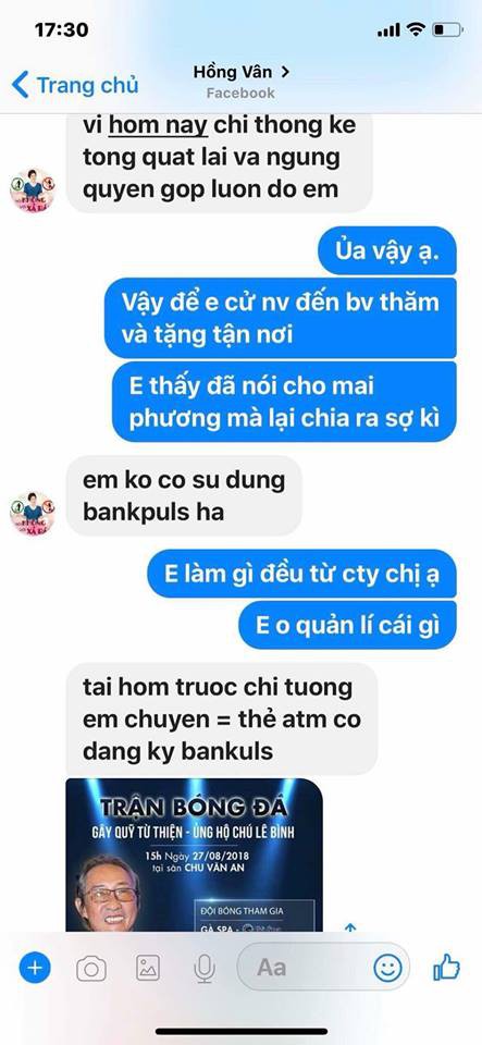 Giả mạo Facebook của Hồng V&acirc;n, Quốc Thuận để lừa tiền hỗ trợ Mai Phương, L&ecirc; B&igrave;nh - Ảnh 4.