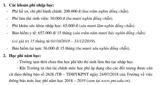 Tân sinh viên Trường ĐH Y khoa Phạm Ngọc Thạch chưa biết mức học phí