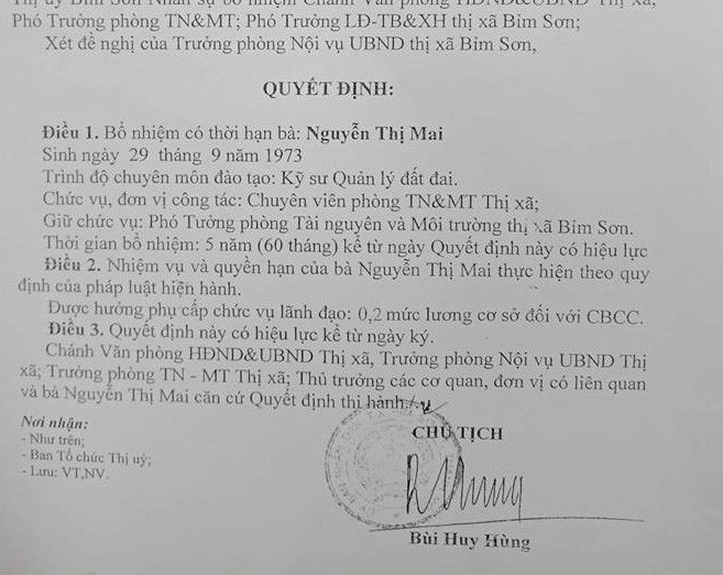Thanh Hóa: "Ưu ái" bổ nhiệm nữ phó phòng thiếu nhiều tiêu chuẩn