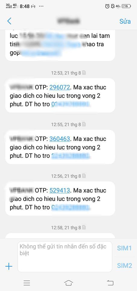 Khởi tố nhóm lừa lấy mã OTP ngân hàng, chiếm đoạt 2 tỉ đồng - Ảnh 1.