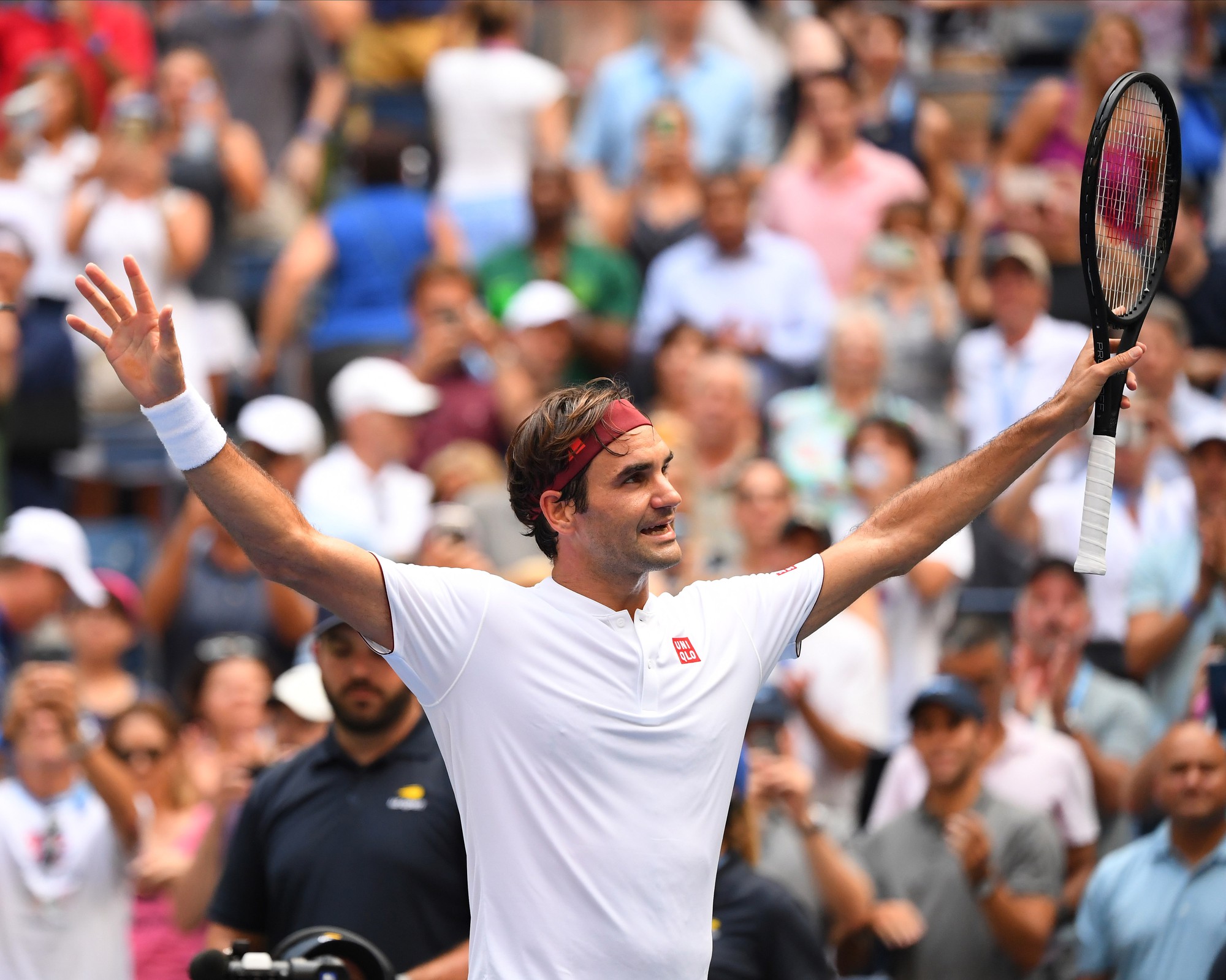 Clip: Djokovic, Federer tiếp bước Nadal v&agrave;o v&ograve;ng 3 US Open 2018 - Ảnh 5.