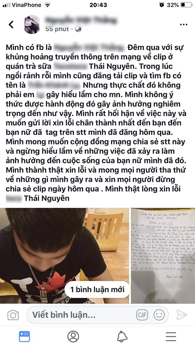 Lộ diện người ph&aacute;t t&aacute;n clip đ&ocirc;i nam nữ &ldquo;m&acirc;y mưa&rdquo; ở qu&aacute;n tr&agrave; sữa? - Ảnh 1.