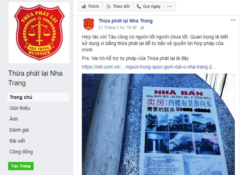 Ngừng lập thừa phát lại ở Khánh Hòa