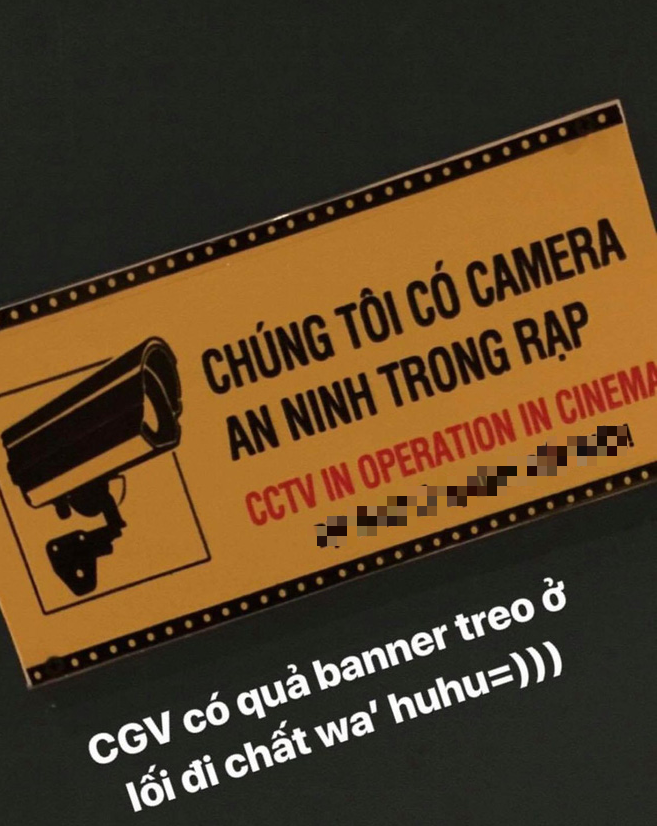 Xôn xao việc CGV thông báo có camera trong rạp phim