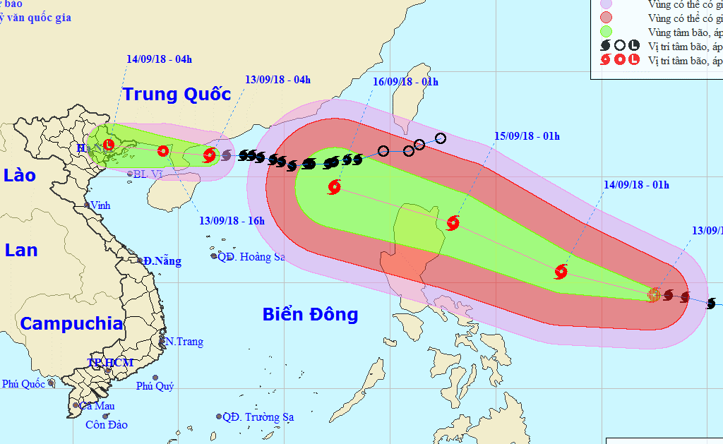 B&atilde;o số 5 gần bờ, si&ecirc;u b&atilde;o Mangkhut tiến v&agrave;o Đ&ocirc;ng Bắc Biển Đ&ocirc;ng - Ảnh 1.